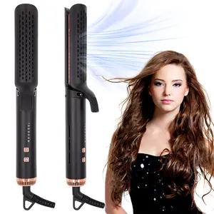 2024 New Product Cold Airflow Multi-function 2-in-1 Cool Airflow Hair Styler Flat Iron Hair Straightener Hair Curler Dual use