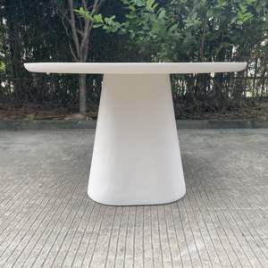 <span class=keywords><strong>Table</strong></span> de salle à manger GRC durable-Résistant au feu, résistant aux fissures, adapté au jardin/terrasse/restaurant, installation facile - Product Image 4