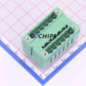 KF2EDGVHM-5.08-2*6P Plug-in Terminal Block Through hole,P=5.08mm Board-to-Board / Socket - Closed Screw Fixing 2x6P 5.08mm - Product Image 1