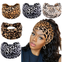 Bandeau de sport pour filles, style européen et américain, imprimé léopard, large, élastique, absorbant la transpiration, printemps et été