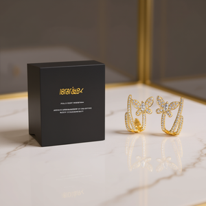 Pendientes de diamantes Iscridey de oro amarillo con corte marquesa, color blanco G, joyería romántica natural para fiesta para mujer - Product Image 2