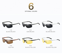 Gafas de Sol Polarizadas de Media Montura para Hombre, Estilo Urbano, Metálicas, para Conducir
