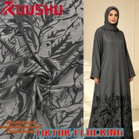 Nouvelle Tendance 2026 Tissu Satiné Effet Floqué avec Bordure Florale pour Robe de Mariée 100% Polyester Léger Tissé