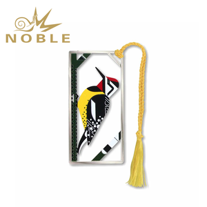 New Arrival Enamel Charley Harper <strong>Cool</strong> Cardinal Metal <strong>Bookmark</strong> with Tassel Rectangle Hollow Savoring Sycamore Book Mark - Product Image 2