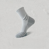 Chaussettes de sport professionnelles respirantes antidérapantes avec semelle en tissu éponge pour la course, le basketball, le badminton, le marathon, logo personnalisé OEM