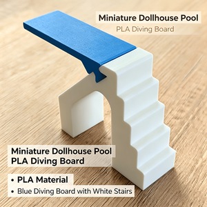 Trampoline miniature pour <span class=keywords><strong>piscine</strong></span> + échelle en matériau Plalite, facile à assembler, trampoline bleu pour <span class=keywords><strong>maison</strong></span> <span class=keywords><strong>de</strong></span> poupée - Product Image 1