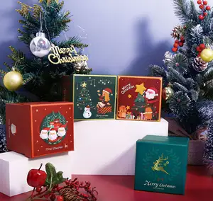 Conjunto de tazas personalizadas, caja de regalo de Navidad, caja de regalo de manzana roja