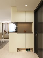Armoire Moderne Personnalisée en Bois Massif avec Rangement pour Chaussures et Système de Portes pour Chambre à Coucher
