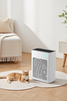 Penjernih Udara Rumah Tangga, Filter HEPA H13 3-in-1, 4 Kecepatan Angin, Layar PM2.5 untuk Kamar Tidur & Kantor