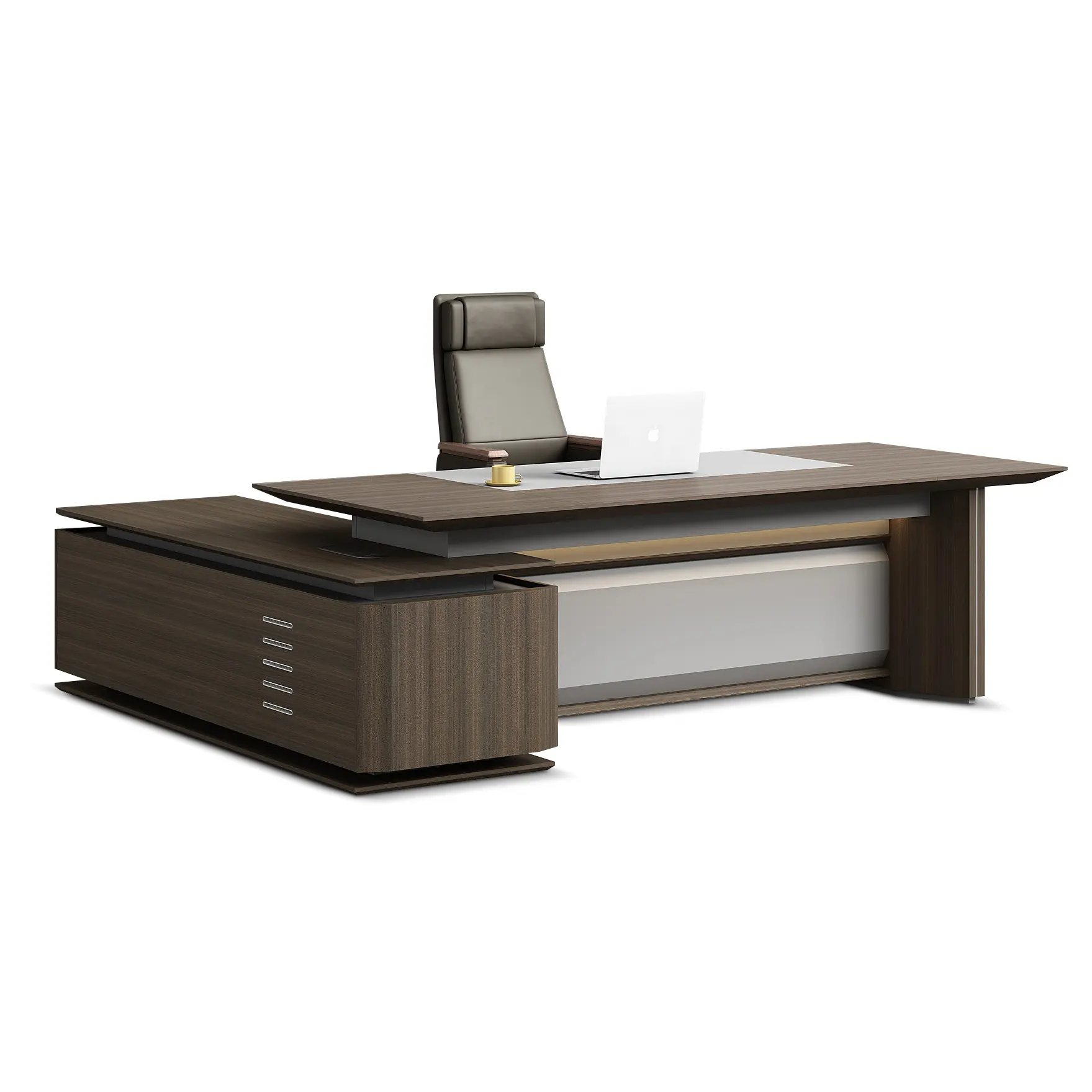 Factory newest high end office furniture E1 MDF MELAMINE L-shape executive desk office table boss ceo luxury office desk