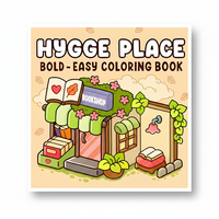 Livre de coloriage Hygge personnalisé en usine, design audacieux, couverture souple, vente en gros pour les détaillants, commande en gros, fournitures artistiques