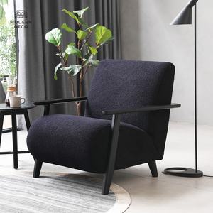 Moderne Petit Teddy Sherpa Boucle <span class=keywords><strong>Fauteuil</strong></span> Lounge Blanc Crème Gris Ivoire 1 Siège <span class=keywords><strong>Fauteuil</strong></span> Canapé Simple - Product Image 3