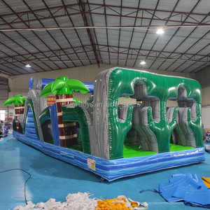 Percorso a Ostacoli Gonfiabile in PVC con Castello Rimbalzante, Grandi Scivoli, Area di Salto e Casa Rimbalzante con Ventilatore - Product Image 5