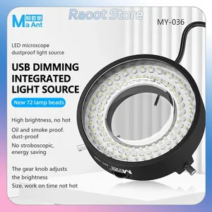 Lampe Maant MY-036 MY-037 USB 5V LED pour réparation de <span class=keywords><strong>téléphone</strong></span> portable Lampe de microscope résistant à la poussière et à l'huile Lampe à source lumineuse 144 perles de lampe - Product Image 2