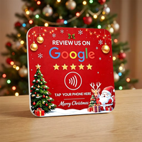 Support de table de paiement NFC RFID en PVC spécial Noël avec code QR Tap to Plate pour la restauration, le commerce de détail et la décoration