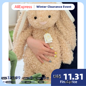 Jelly Catezbaby Uk - Muñeco de conejo adorable de algodón PP, peluche corto súper suave, Velo Hopps Conny <span class=keywords><strong>Bos</strong></span>, cara de tigre de paja rizada - Product Image 5