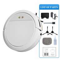 Robot Pintar Penyedot Debu Motor Tanpa Sikat Menyapu Mengepel All-in-One USB 2000Pa Hisap WiFi Kontrol Suara Pengisian Ulang Otomatis