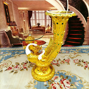 European-style luxury high-end indoor flower <b>stand</b> electroplated gold-plated living room <b>TV</b> cabinet <b>floor</b> ornaments - Product Image 3