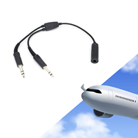 Adaptateur pour casque Airbus 7.1mm Dual Plug Aviation Headphone Cable Mili[tary] Brand New Condition 2 1 DC Output Adapter