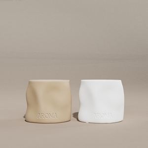 Bougie en céramique AROMA, design texturé, couleurs assorties, élégante, C&H Bathroom - Product Image 5