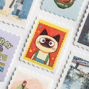 Customizable PVC Printed Logo Stickers Durable Water-Activated Rubber Adhesives for Baking Milk Tea Other Adhesive Paper Film