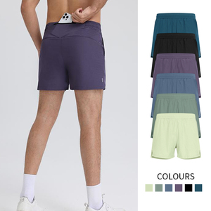 กางเกงกีฬาขาสั้นแห้งเร็วสำหรับผู้ชาย ชุดออกกำลังกาย กางเกงวิ่งฝึกซ้อม น้ำหนักเบา มีกระเป๋าซิปด้านหลัง - Product Image 2