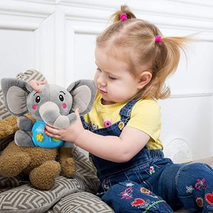 Jouet en peluche en forme d'éléphant pour bébé, Animal mignon, avec <span class=keywords><strong>musique</strong></span> et lumière LED, pour l'apprentissage des enfants, Offre Spéciale - Product Image 6