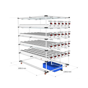 Sistema Hidropónico Vertical Grande con Circulación Automática de Agua, Luz de Cultivo, Material ABS Resistente, 6/8/10/15 Niveles para Vegetales de Hoja - Product Image 5