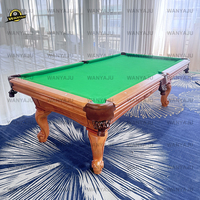 Viktoria nisches Design Alter Vintage-Stil Hand gefertigter Billardtisch Klassischer maß gefertigter geschnitzter Massivholz-Billardtisch