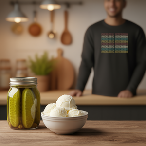 PICKLES AND ICECREAM T-shirt a maniche lunghe Premium di Comfort Foods - Product Image 3