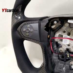 YTcarbon pour <span class=keywords><strong>Silverado</strong></span> Tahoe Suburban Racing Style Premium Volant chauffant en fibre de carbone personnalisé - Product Image 5