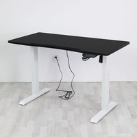 Table de bureau électronique à moteur unique, mécanisme assis-debout, base métallique, ergonomique, réglable en hauteur pour ordinateur