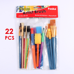Ensemble professionnel de 22 pinceaux à poils de cheval avec manche en nylon pour la <span class=keywords><strong>peinture</strong></span> à l'huile, <span class=keywords><strong>peinture</strong></span> acrylique, <span class=keywords><strong>aquarelle</strong></span>, gouache, fournitures artistiques - Product Image 6