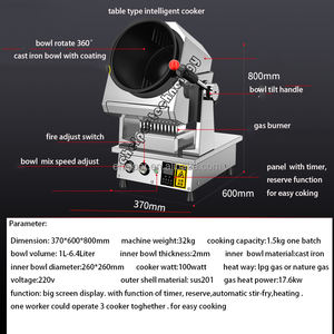 EHELPER <span class=keywords><strong>Robot</strong></span> de cuisine intelligent de <span class=keywords><strong>grande</strong></span> <span class=keywords><strong>capacité</strong></span> Machine à riz frit à gaz/électrique en acier inoxydable pour boulangerie - Product Image 5