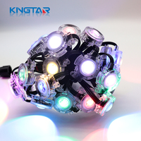 Venta caliente 30mm 24V RGB LED Punto de luz Píxeles UCS1903 Cable negro IP67 Impermeable Xconnector Edificio al aire libre Parque temático Plástico