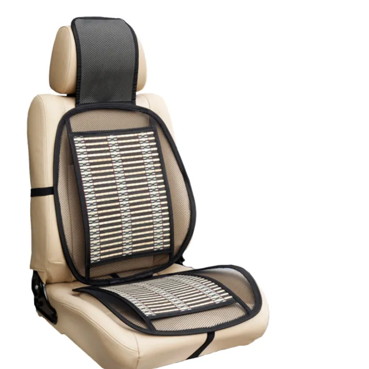 Cuscino per seggiolino auto in legno ergonomico universale all'ingrosso cuscino per seggiolino auto rinfrescante in seta estiva per auto