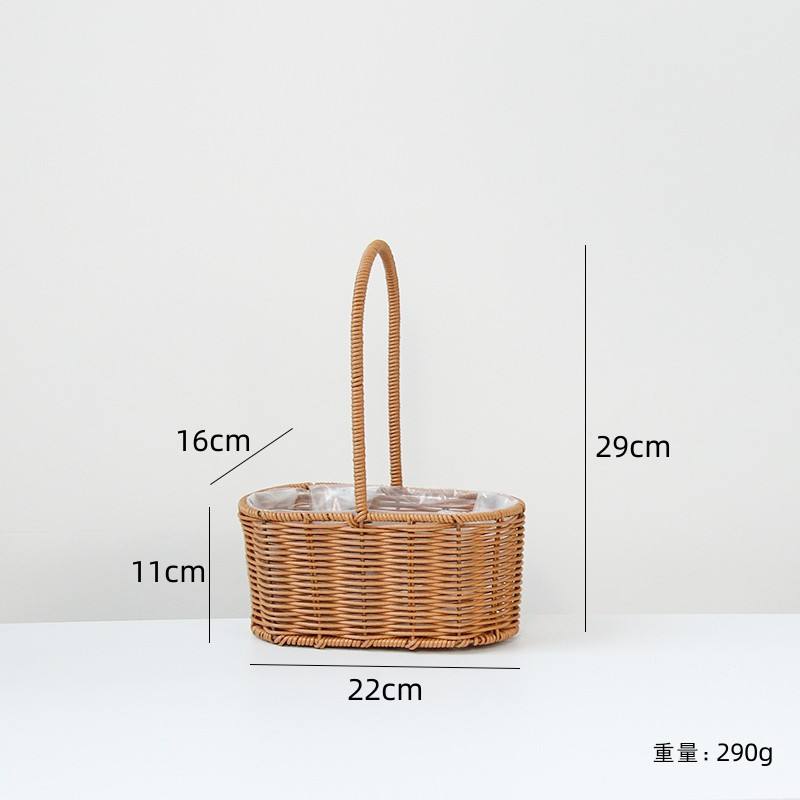 flower basket-vertical oval