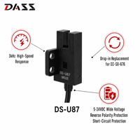Sensor Inframerah Tipe Slot Fotoelektrik DASS U-shaped Grosir DS-U87 5-24V DC Respon Frekuensi Tinggi