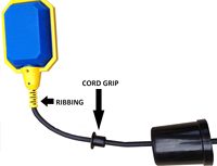 Honeywell Microswitch Longueur de fixation réglable Capteur de niveau d'eau de 16 pieds Boîtier PP non corrosif 13 ampères Pompe de puisard Interrupteur à flotteur