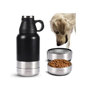 In Stock 3 in 1 32oz 64oz Portable Dog Water Bottle Bowls Stainless Steel Insulated Outdoor Travel Drinking - Product Image 1