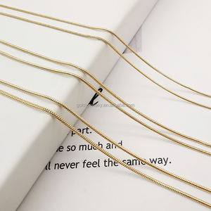 नए आगमन 18k शुद्ध सोने की आभूषण श्रृंखला हार असली पीली सोने की सांप चेन थोक चीनी सोना - Product Image 4