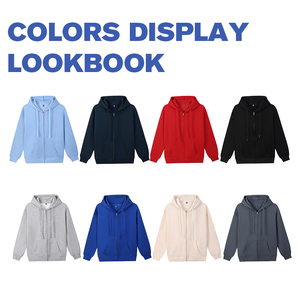 HG BY6613 – Blouson polaire à capuche zippé pour homme, automne, couleur unie, doublure polyester/coton, coupe-vent, respirant, écologique, 380g, personnalisable - Product Image 6
