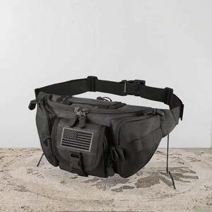 Sac de taille multifonctionnel unisexe pour la course à pied, design à blocs de couleur personnalisés avec fermeture à glissière, style vintage - Product Image 3