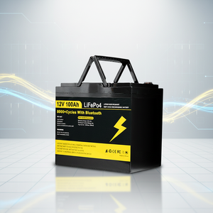 Batería LiFePO4 <span class=keywords><strong>12V</strong></span> 100Ah de ciclo profundo con BMS integrado, 5 años de vida útil, para RV/<span class=keywords><strong>panel</strong></span> <span class=keywords><strong>solar</strong></span>/motor de pesca/camper. STOCK UE, SIN IMPUESTOS. - Product Image 1