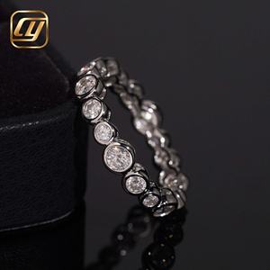 Vintage Dazzling Full Paved Lab Diamond S925 <b>Ring</b> IGI Certified Lab Grown Diamond Wide <b>Chunky</b> Band Designer Luxury Jewelry Women - Product Image 1