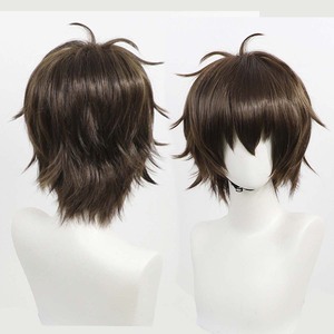 Perruque synthétique courte brune résistante à la chaleur pour cosplay de Nana Osaki (Pétales de la réincarnation) et Senji Touya, style anime pour hommes AOKG-320 - Product Image 1