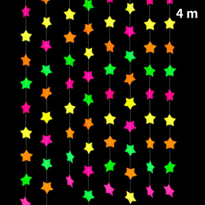 Forniture per feste al Neon Uv nappe bandiera triangolo bagliore nella luce nera decorazioni appese per feste - Product Image 5