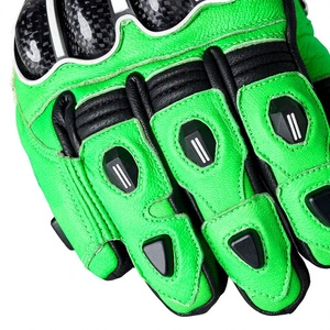 <b>Mens</b> Genuine <b>Leather</b> Motorcycle Racing <b>Gloves</b> Durable Full Finger Motorbike <b>Gloves</b> Strong Grip Anti Slip Breathable - Product Image 5