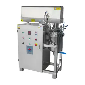 Customized 20L single layer dispersing machine hydraulic lifting tilting vacuum mixing tank lab dispenser machine for cream