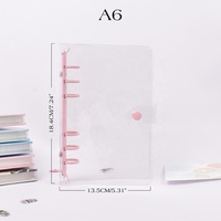 Protège-cahier spirale transparent Hongbo A5 A6 pour l'école – Rangement économique à feuilles mobiles avec couverture en TPU